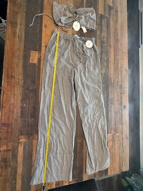 Anthropologie NWT Nia blue and white striped set